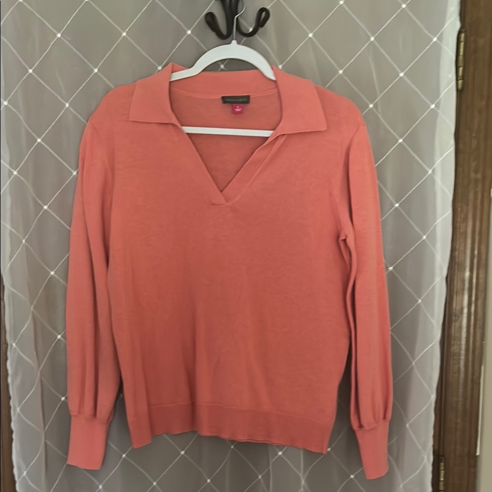 Vince Camuto Pink V-Neck Sweater